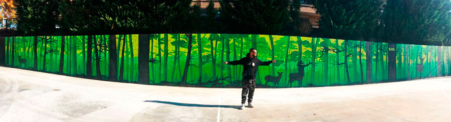 bosque mural grafiti