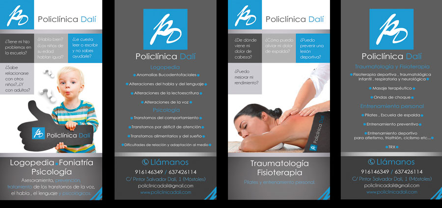 diseño flyer clinica madrid
