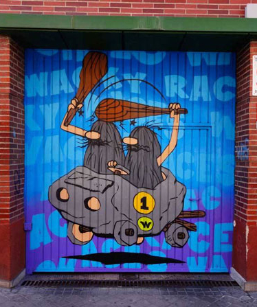 graffiti puerta garaje